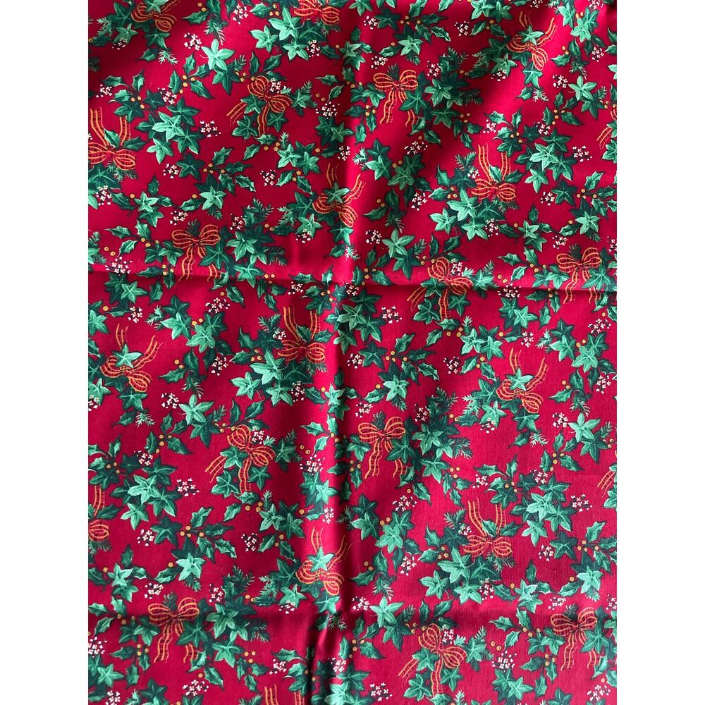Red and Green Fabric Cotton Christmas Holiday